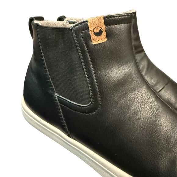 SAOLO Yamba slip on Chelsea sneaker vegan leather corkbed sole black - Picture 2 of 10